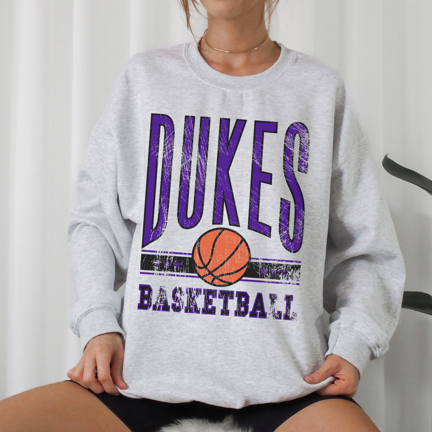 Dukes Basketball Crewneck Sweatshirt