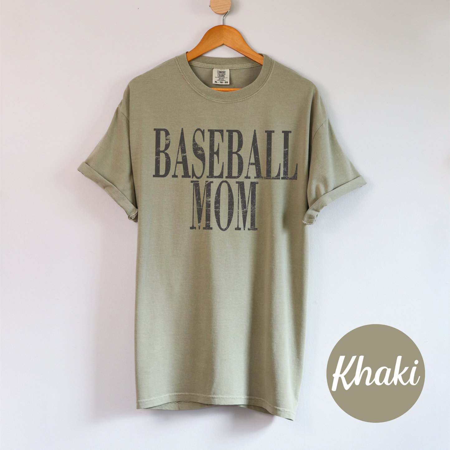 Distressed Baseball Mom Tee Shirt