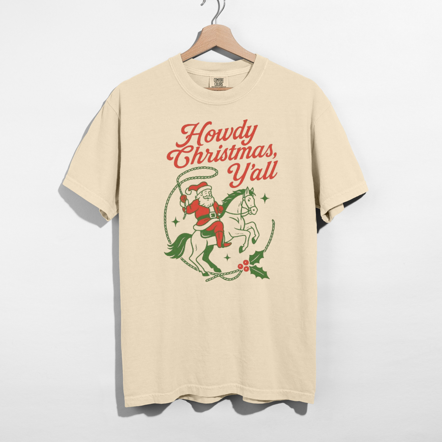 Howdy Christmas, Y’all Cowboy Santa Graphic Tee