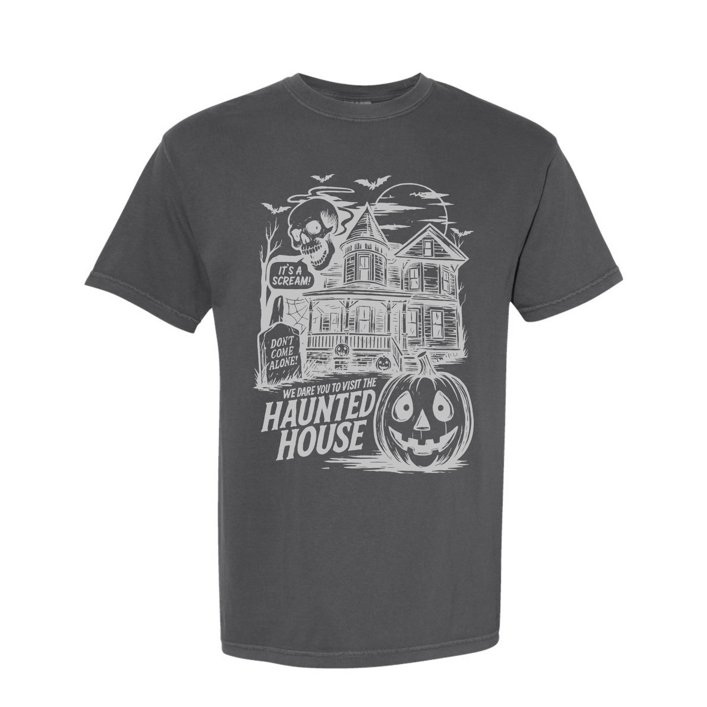 Haunted House Halloween Comfort Colors Screen Printed Tee