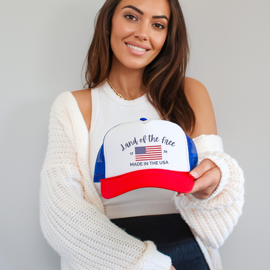 Land Of The Free Trucker Hat