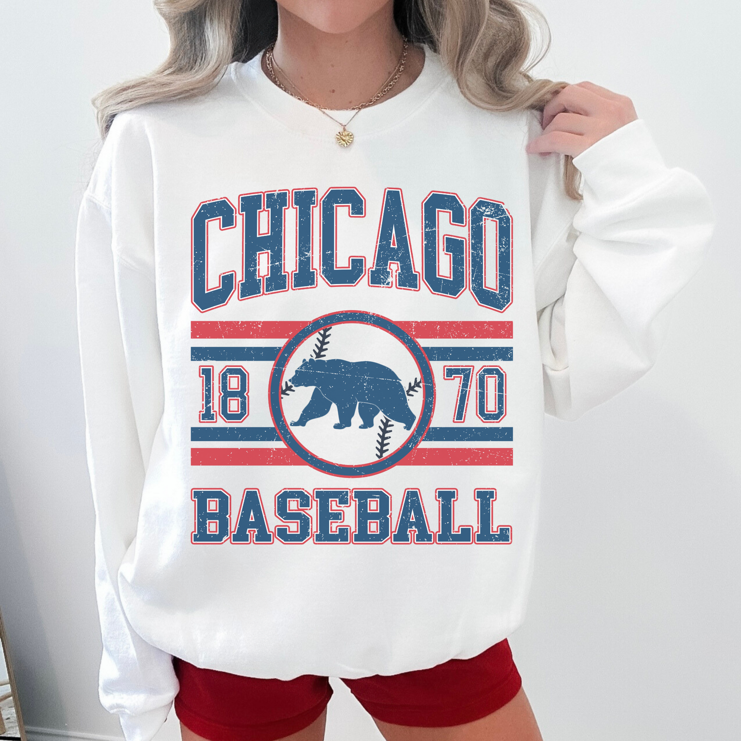 Chicago Baseball Crewneck Sweatshirt | Vintage Inspired