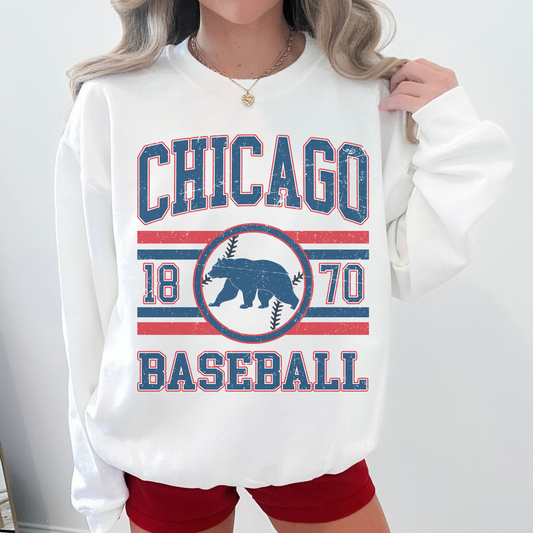 Chicago Baseball Crewneck Sweatshirt | Vintage Inspired