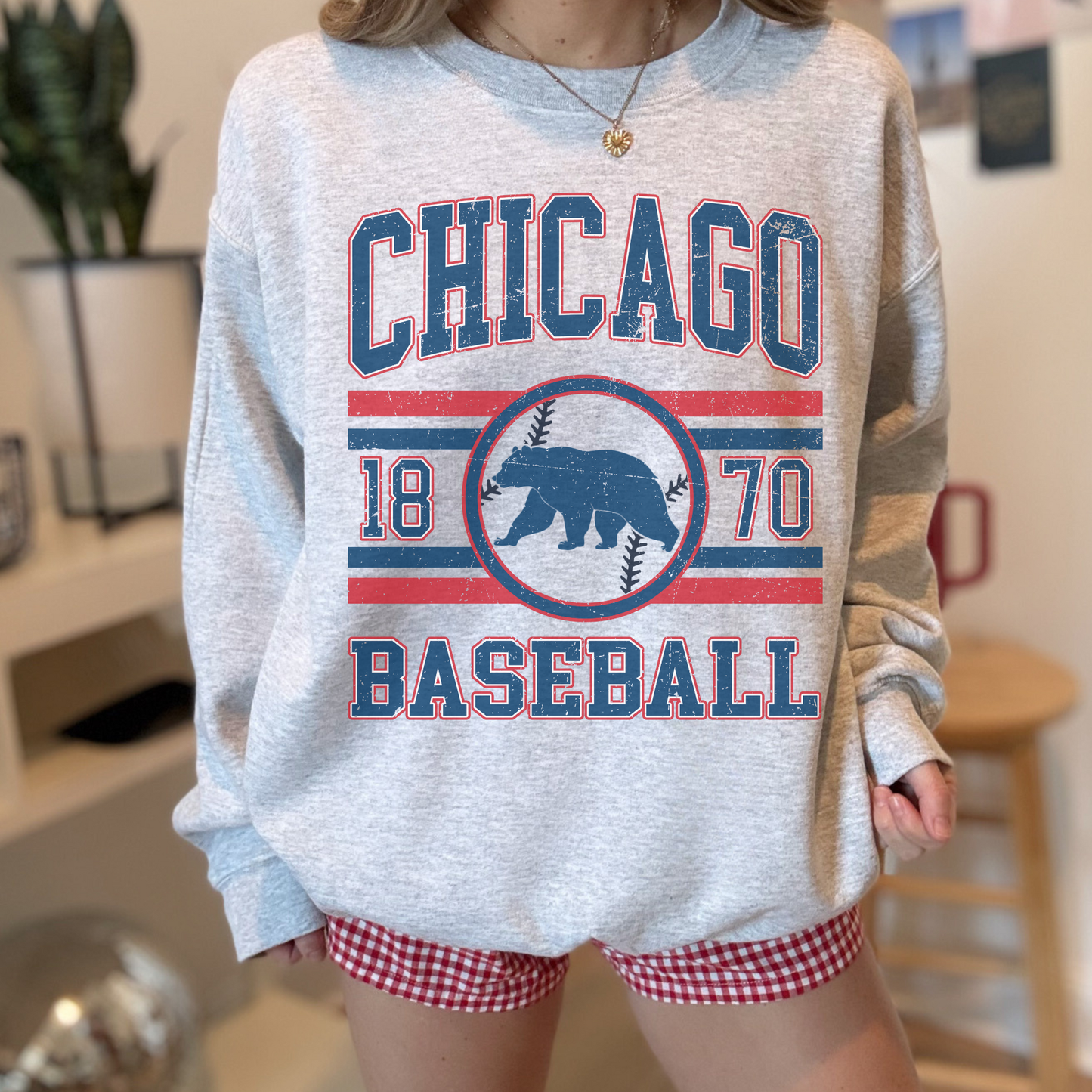 Chicago Baseball Crewneck Sweatshirt | Vintage Inspired
