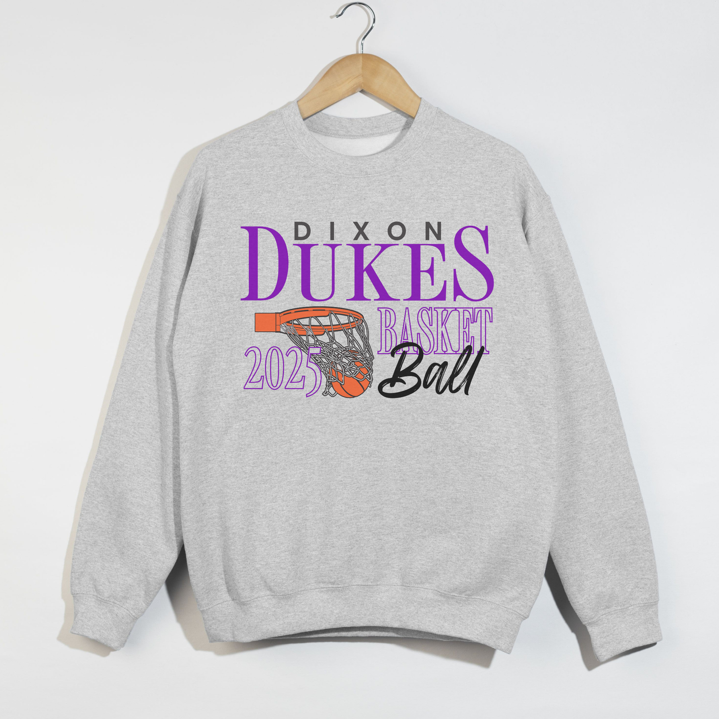 Dixon Dukes Basketball Crewneck | 2025 Game Day Sweatshirt