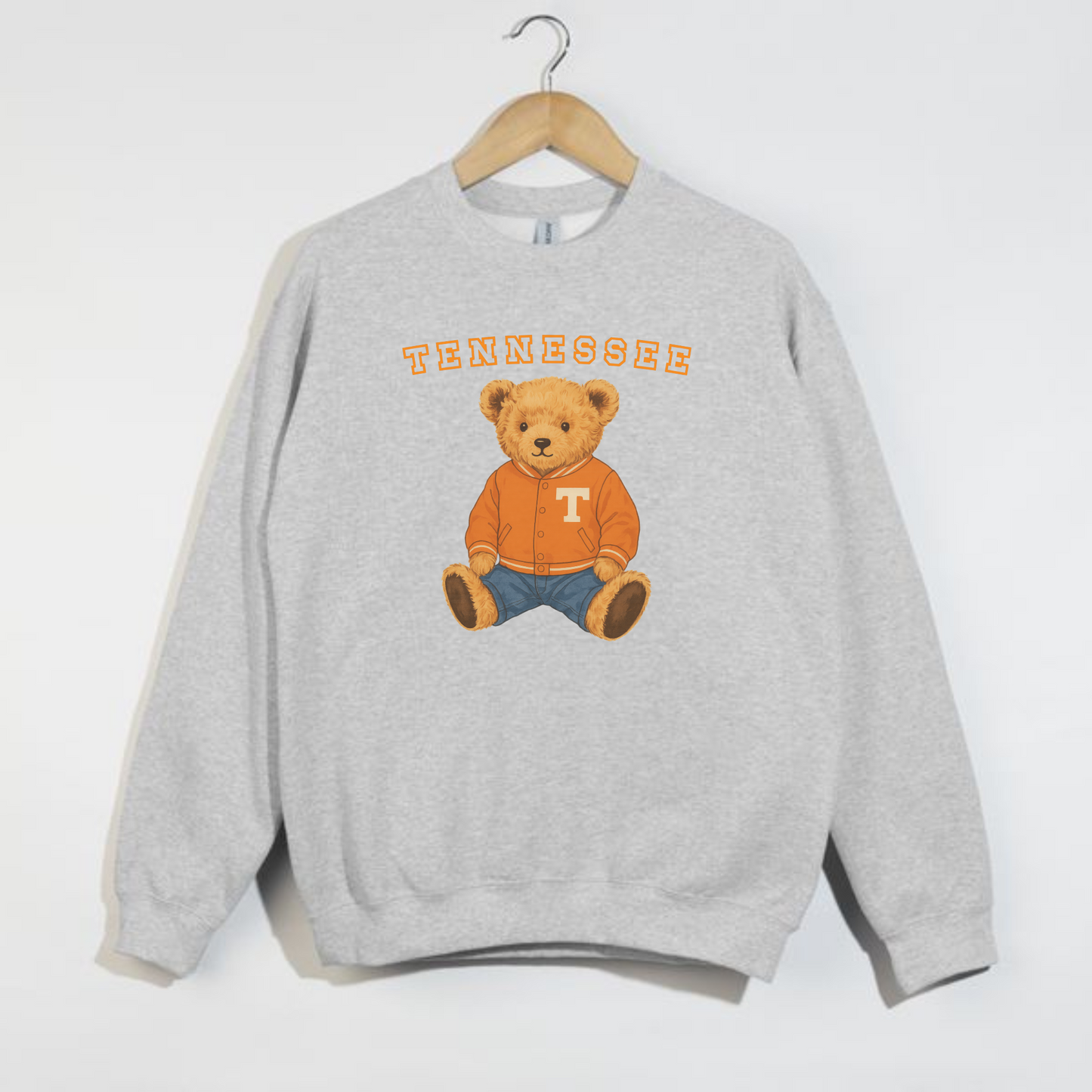 Tennessee Bear Crewneck Sweatshirt – Cozy Game Day Crewneck