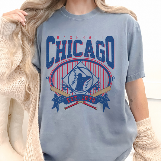 Chicago Baseball Graphic Tee | Vintage Inspired Distressed Sports T-Shirt