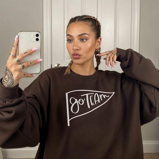 Go Team Pennant Crewneck Sweatshirt | Game Day Spirit Wear