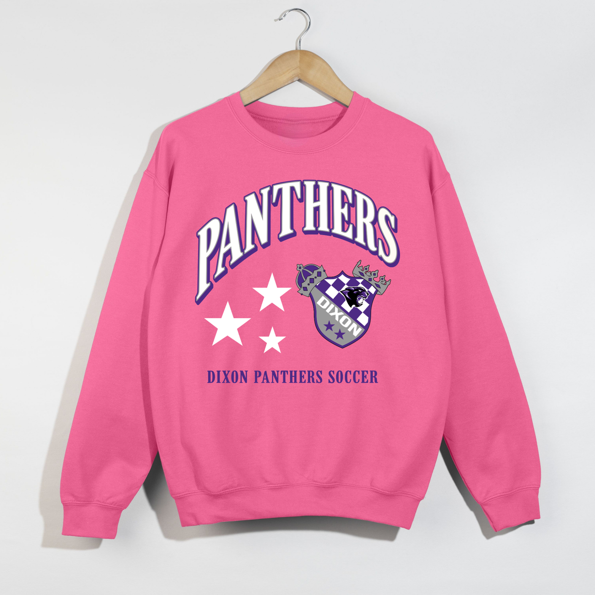 Dixon Panthers Soccer Crewneck Sweatshirt | Vintage Style Panthers Spirit Wear