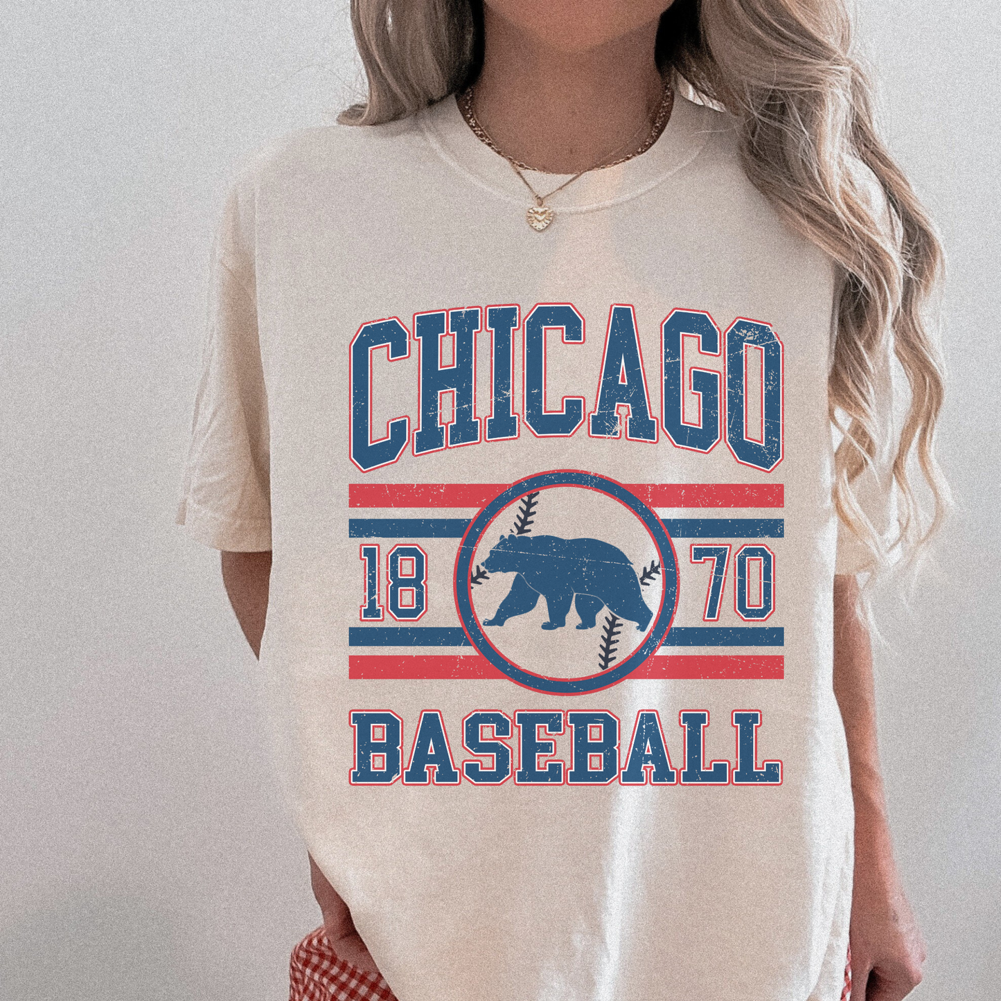 Chicago Baseball Graphic Tee | Vintage Inspired Cubs Sports T-Shirt