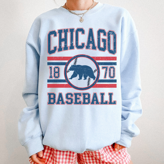 Chicago Baseball Crewneck Sweatshirt | Vintage Inspired