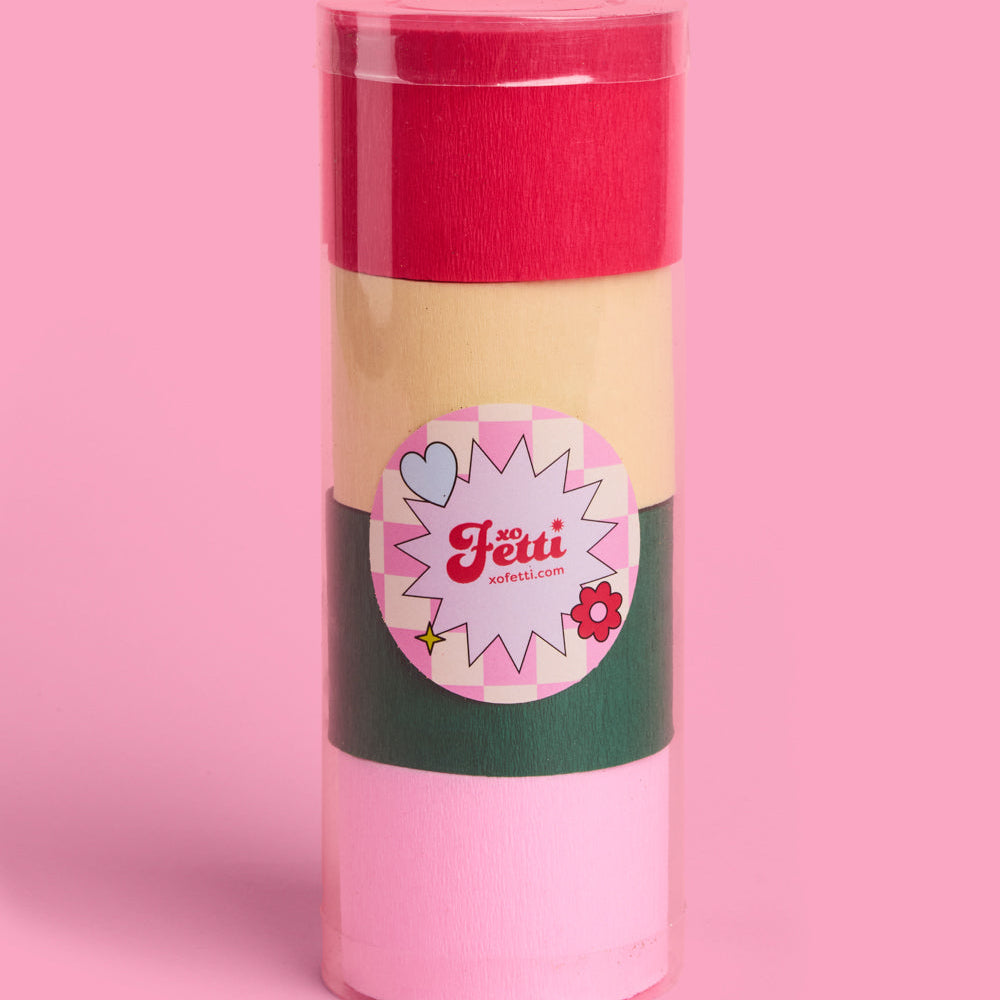 82 ft crepe paper streamer rolls for camp themed bachelorette party decor