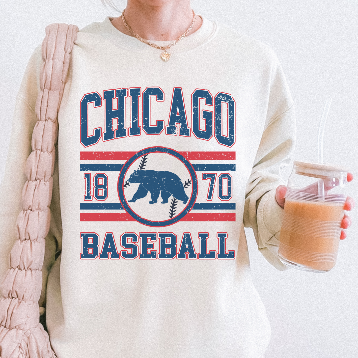 Chicago Baseball Crewneck Sweatshirt | Vintage Inspired