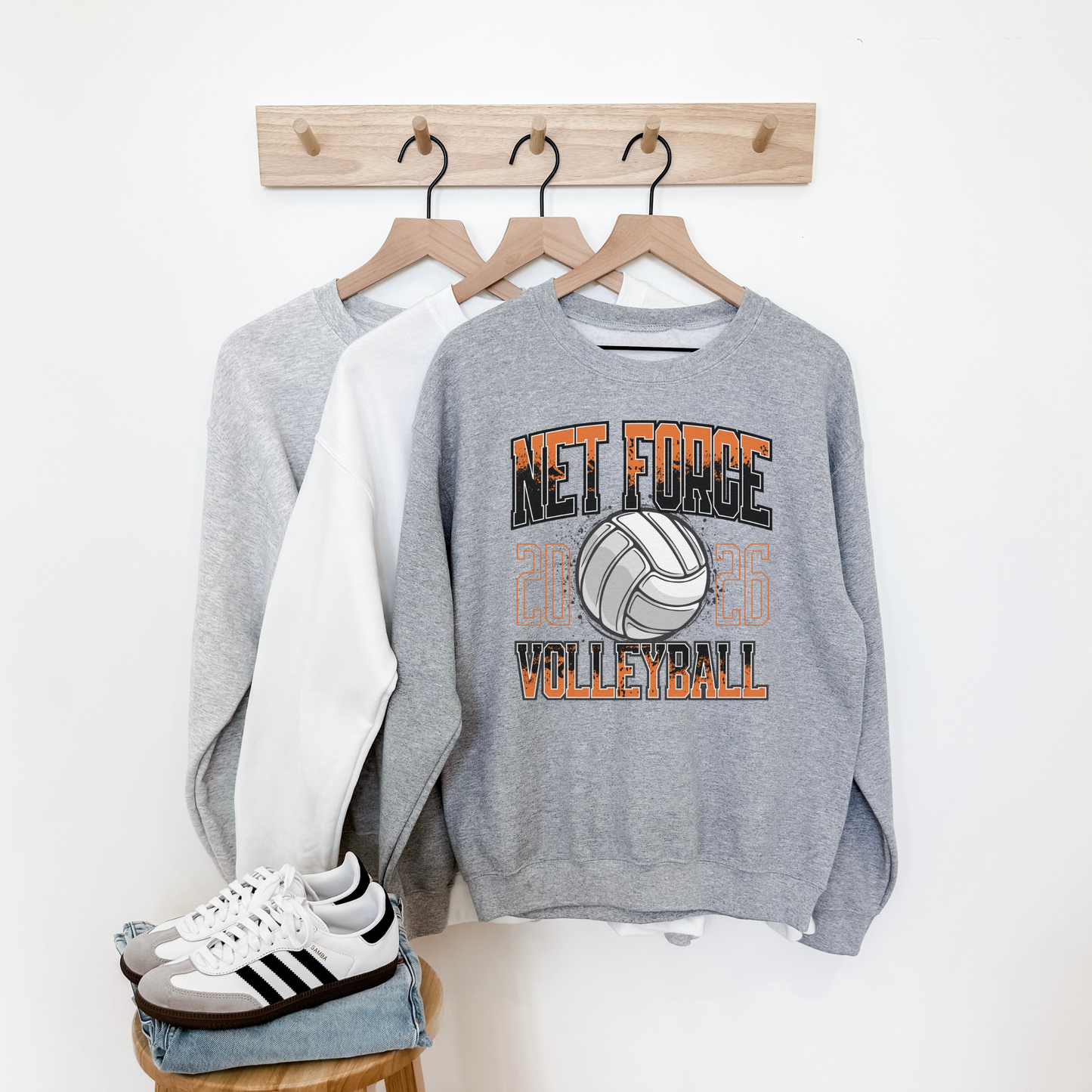 Net Force Volleyball 2026 Crewneck Sweatshirt | Team Volleyball Spirit Pullover