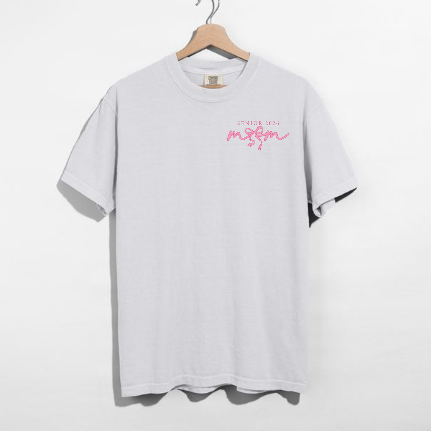 Class of 2026 Senior Mom Tee Pink Bow Senior Mom Shirt