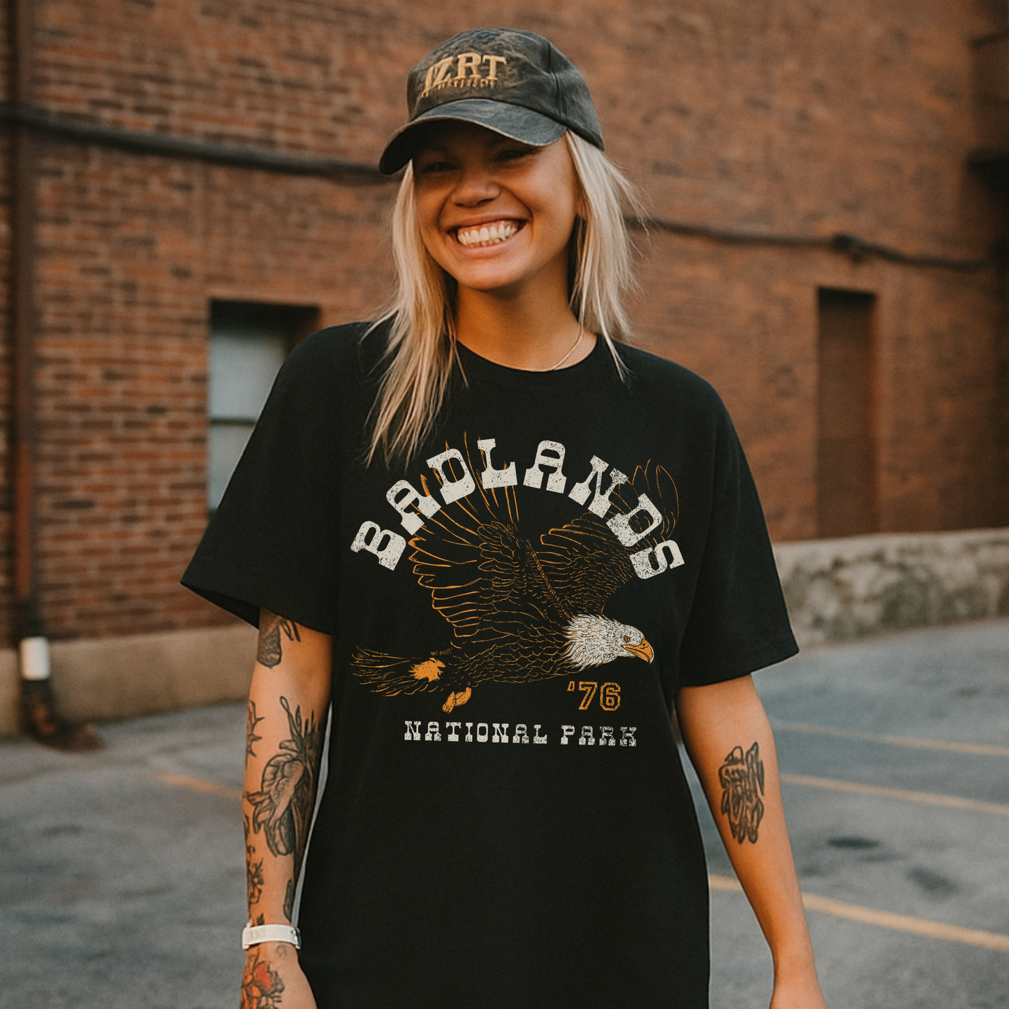 Black vintage national park eagle graphic tee Comfort Colors 1717 styled casual streetwear outfit