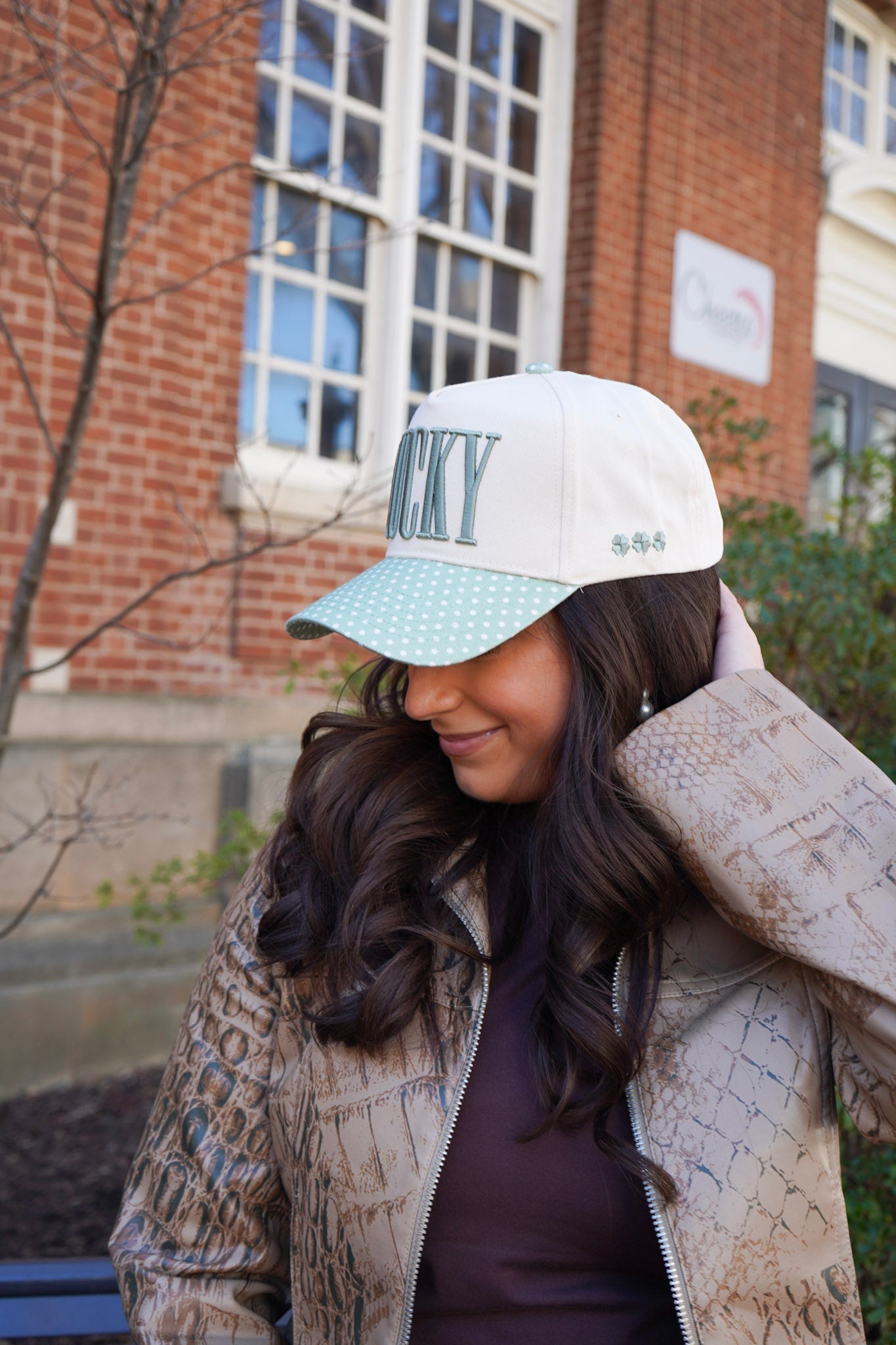 Lucky Green Polka Dot Vintage Trucker Hat | St. Patrick’s Day Lucky Girl Cap