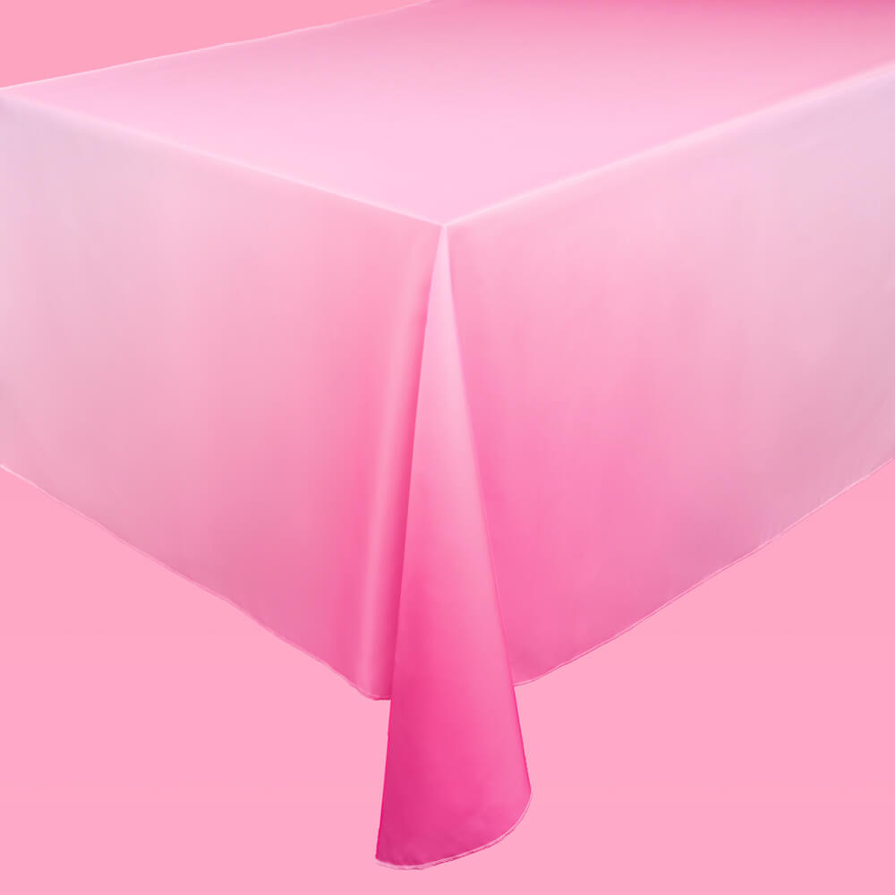 Pink tablecloth on a pink background