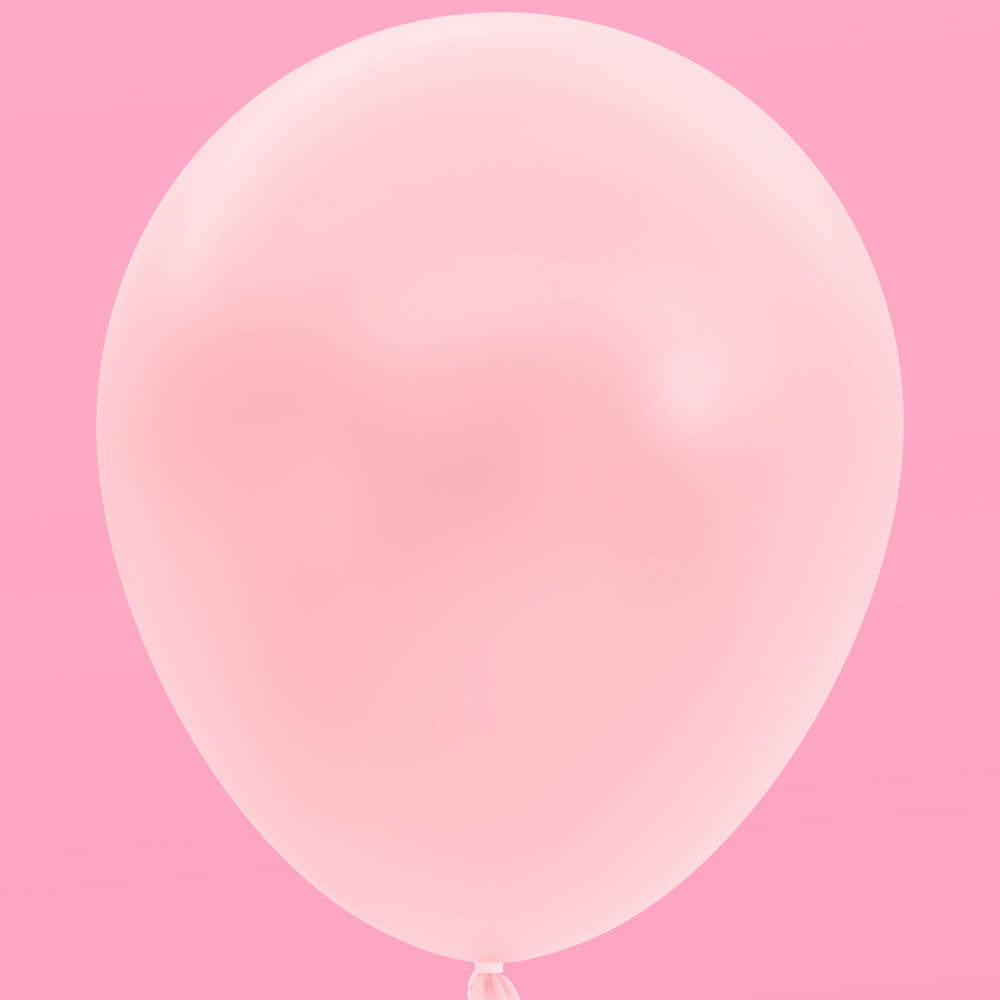 Large pink balloon on a pink background