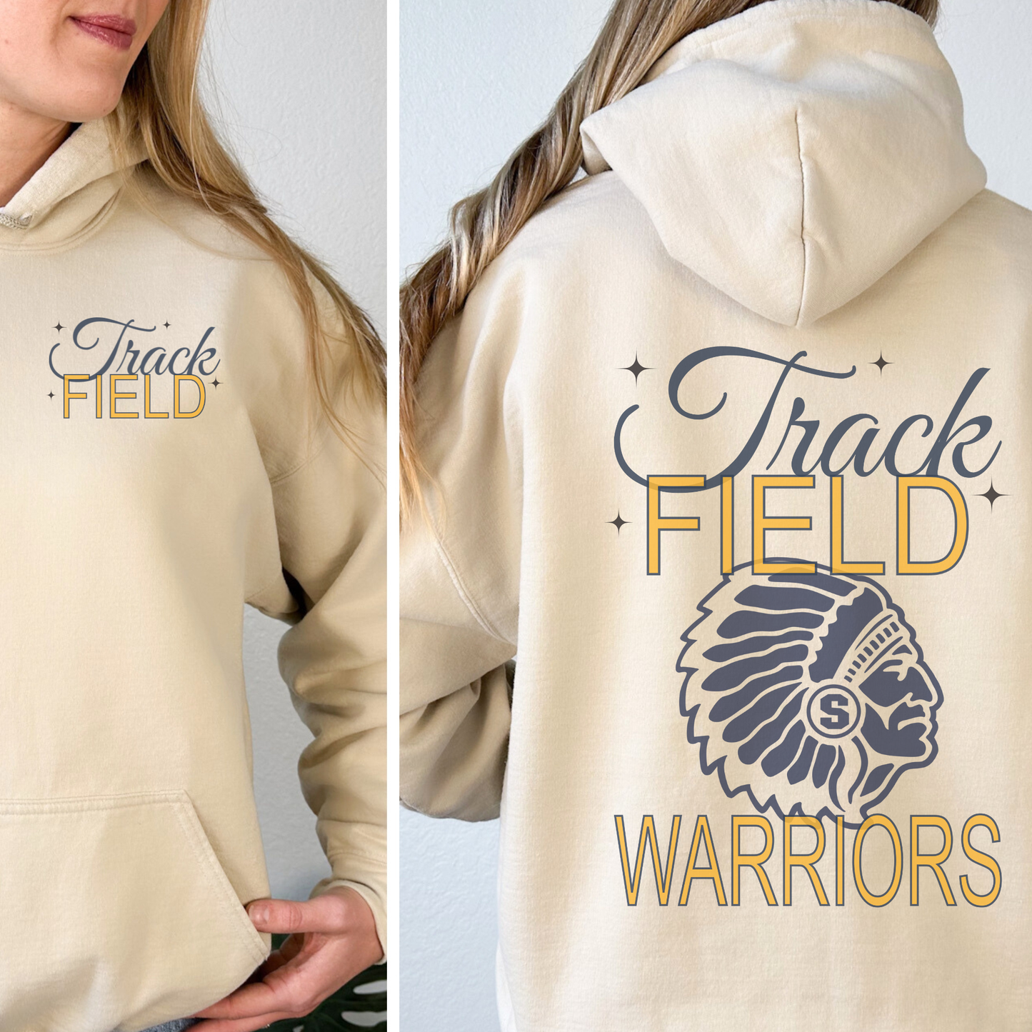 Track Field Warriors Hoodie | Warriors Track Hoodie | Local Team Apparel