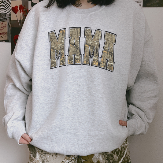 Mama Tree Camo Crewneck Sweatshirt