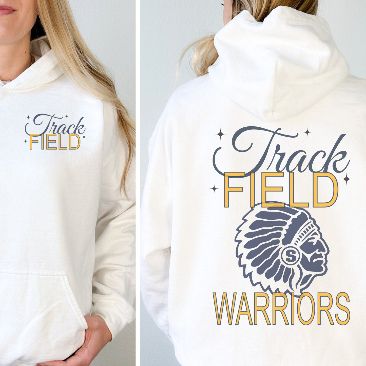 Track Field Warriors Hoodie | Warriors Track Hoodie | Local Team Apparel