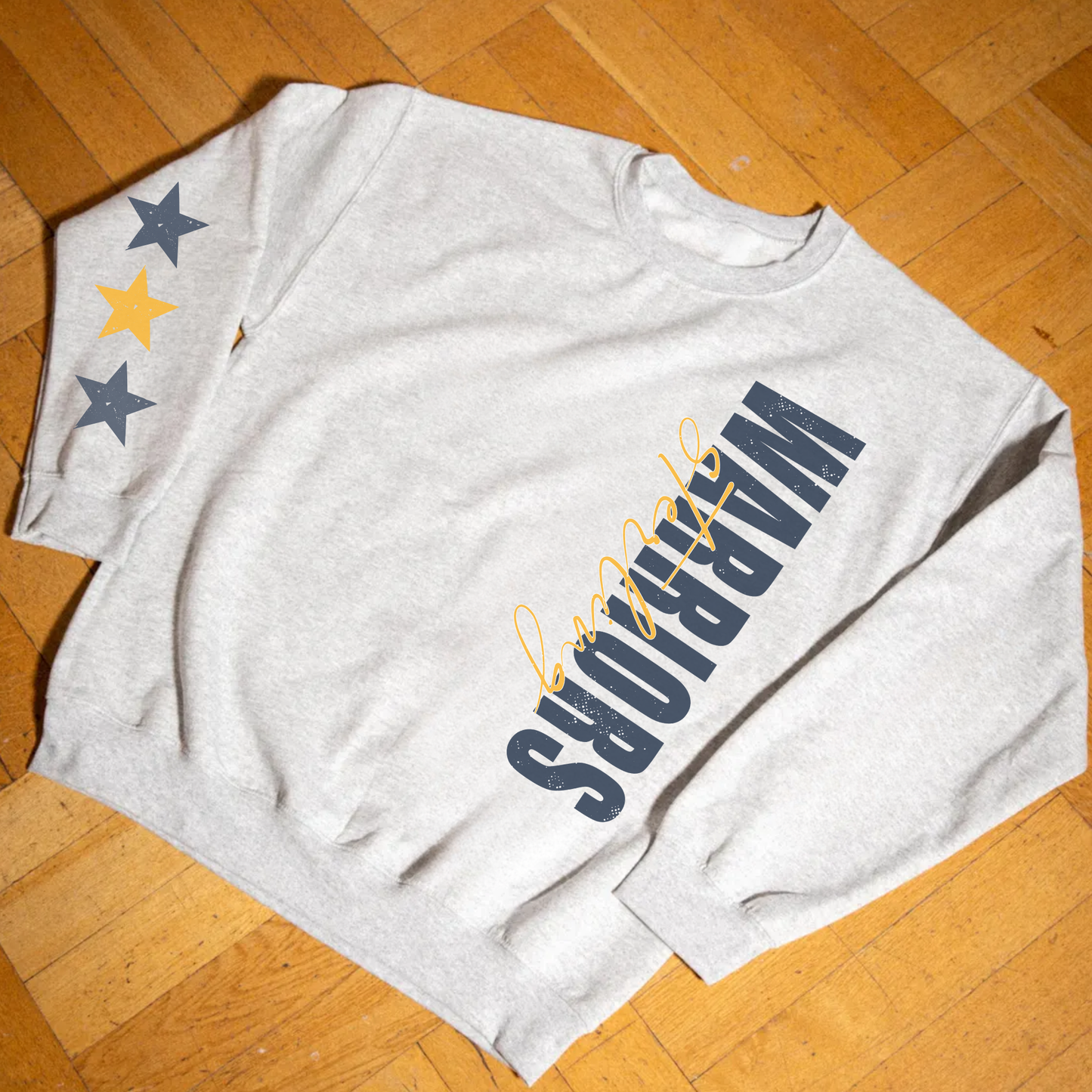 Warriors Game Day Crewneck Sweatshirt | Star Sleeve Design
