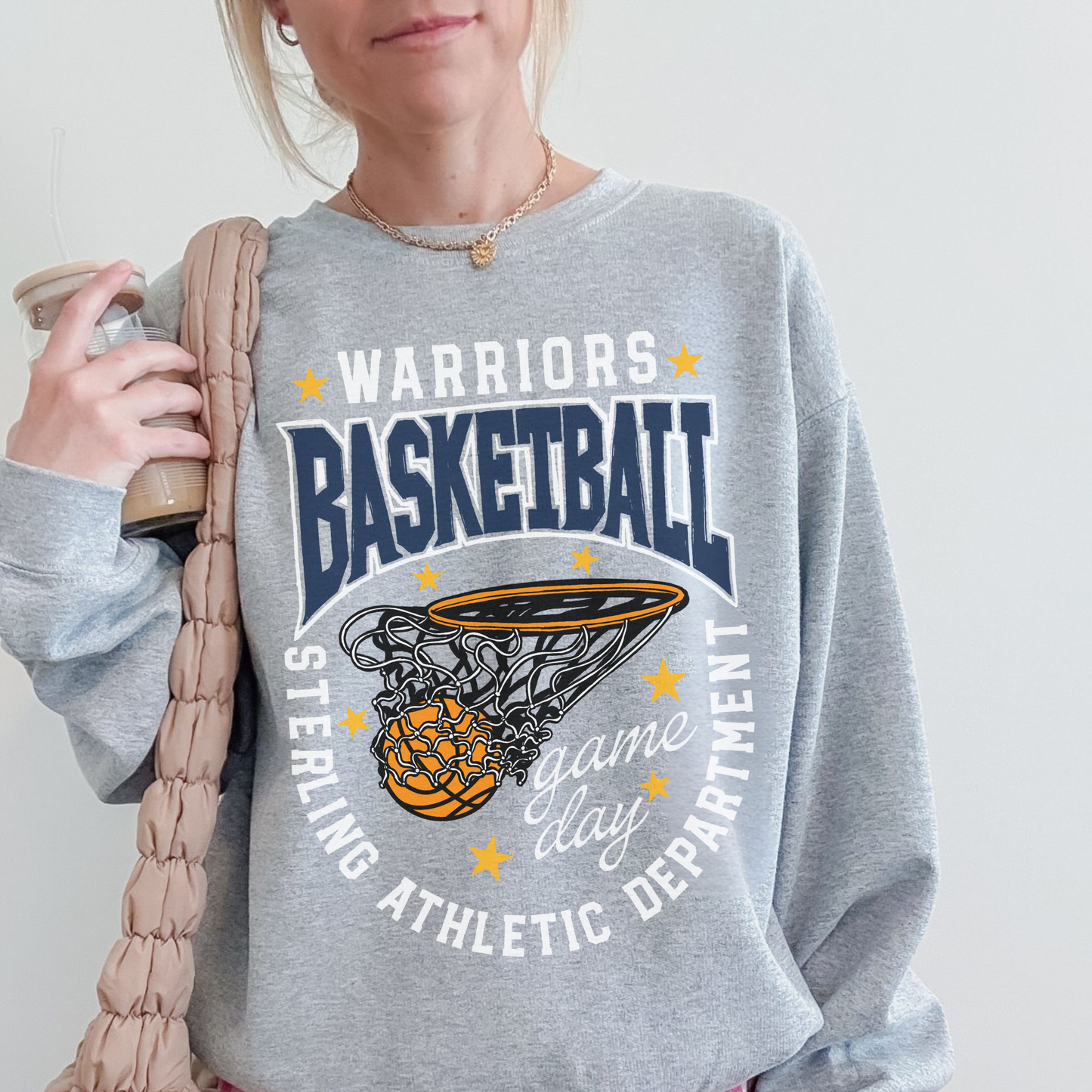 Warriors Basketball Athletic Department Crewneck Sweatshirt