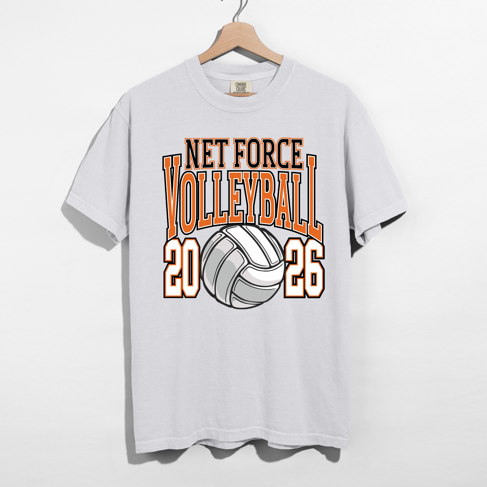 White Net Force Volleyball 2026 unisex t-shirt