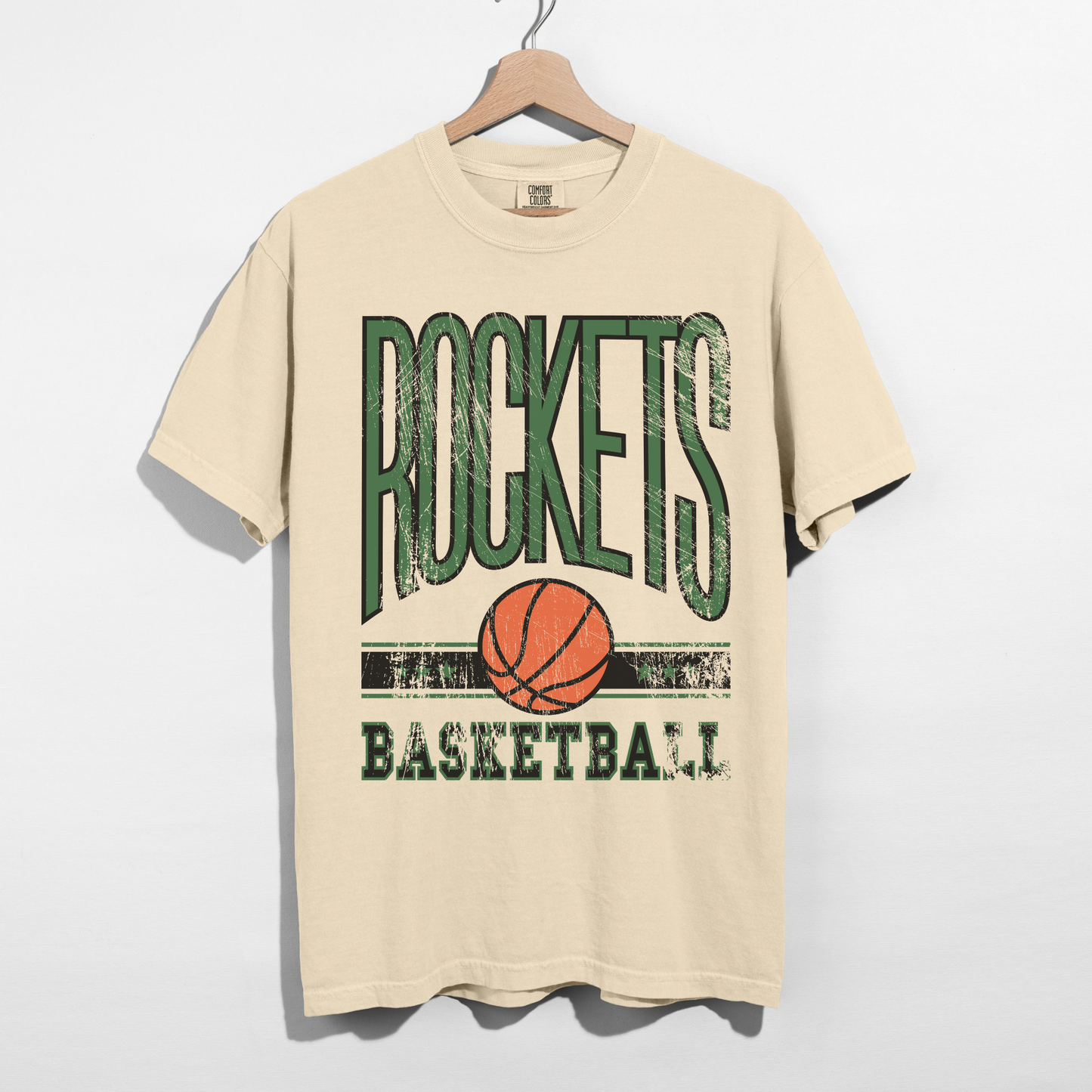 Rock Falls Rockets Basketball T-Shirt | Retro Distressed School Spirit Tee