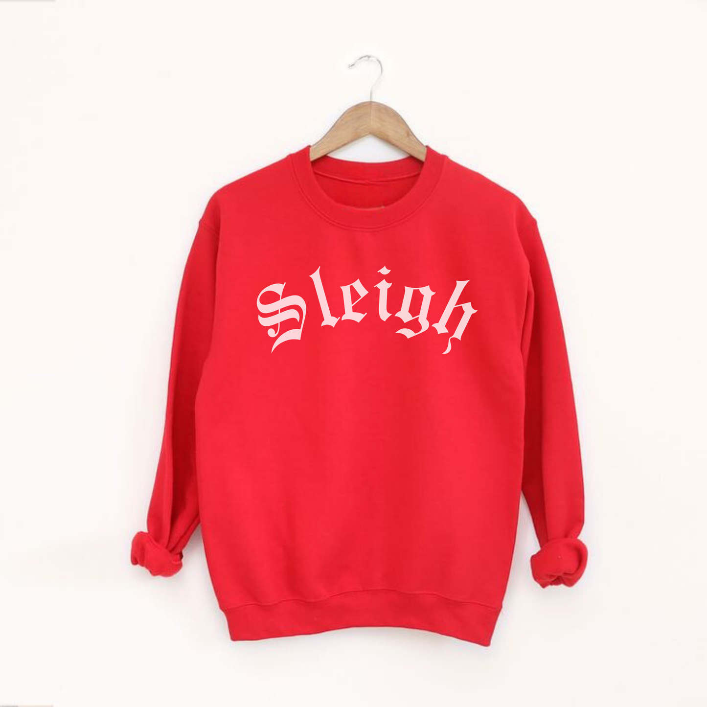 Sleigh Christmas Sweatshirt – Festive Red Holiday Crewneck