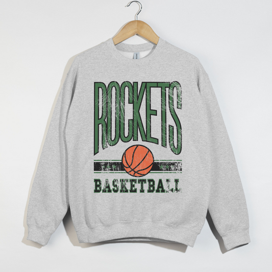Rockets Basketball Crewneck Sweatshirt | Game Day Spirit Wear