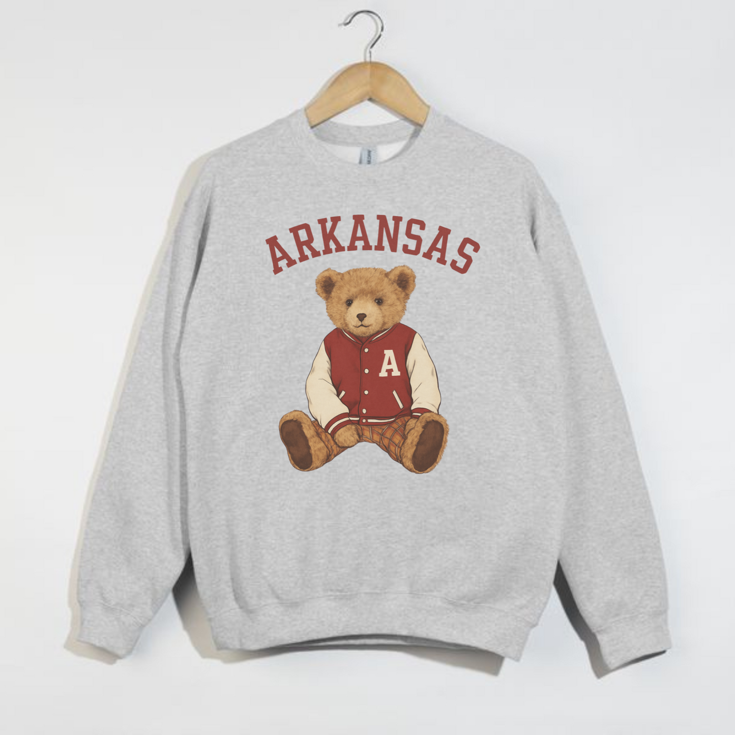 Arkansas Teddy Bear Crewneck Sweatshirt – Vintage Collegiate Gameday Pullover