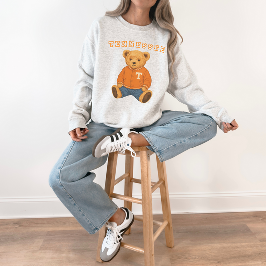 Tennessee Bear Crewneck Sweatshirt – Cozy Game Day Crewneck