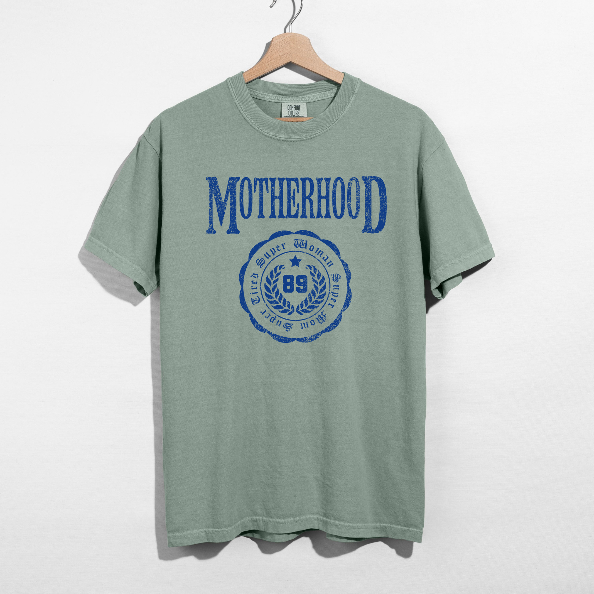 green motherhood graphic shirt vintage mom tee casual everyday outfit