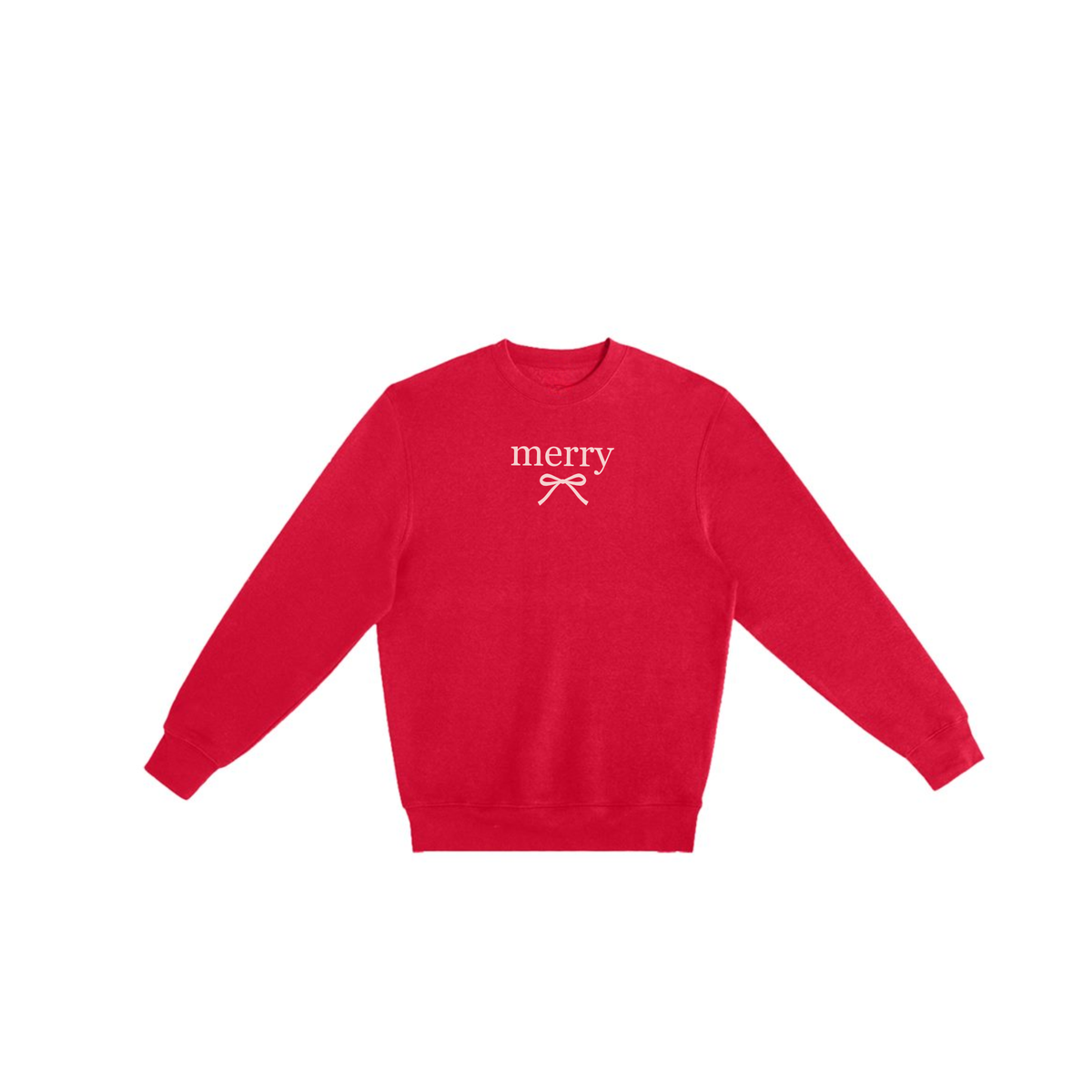 Merry Bow Christmas Sweatshirt | Minimal Holiday Crewneck