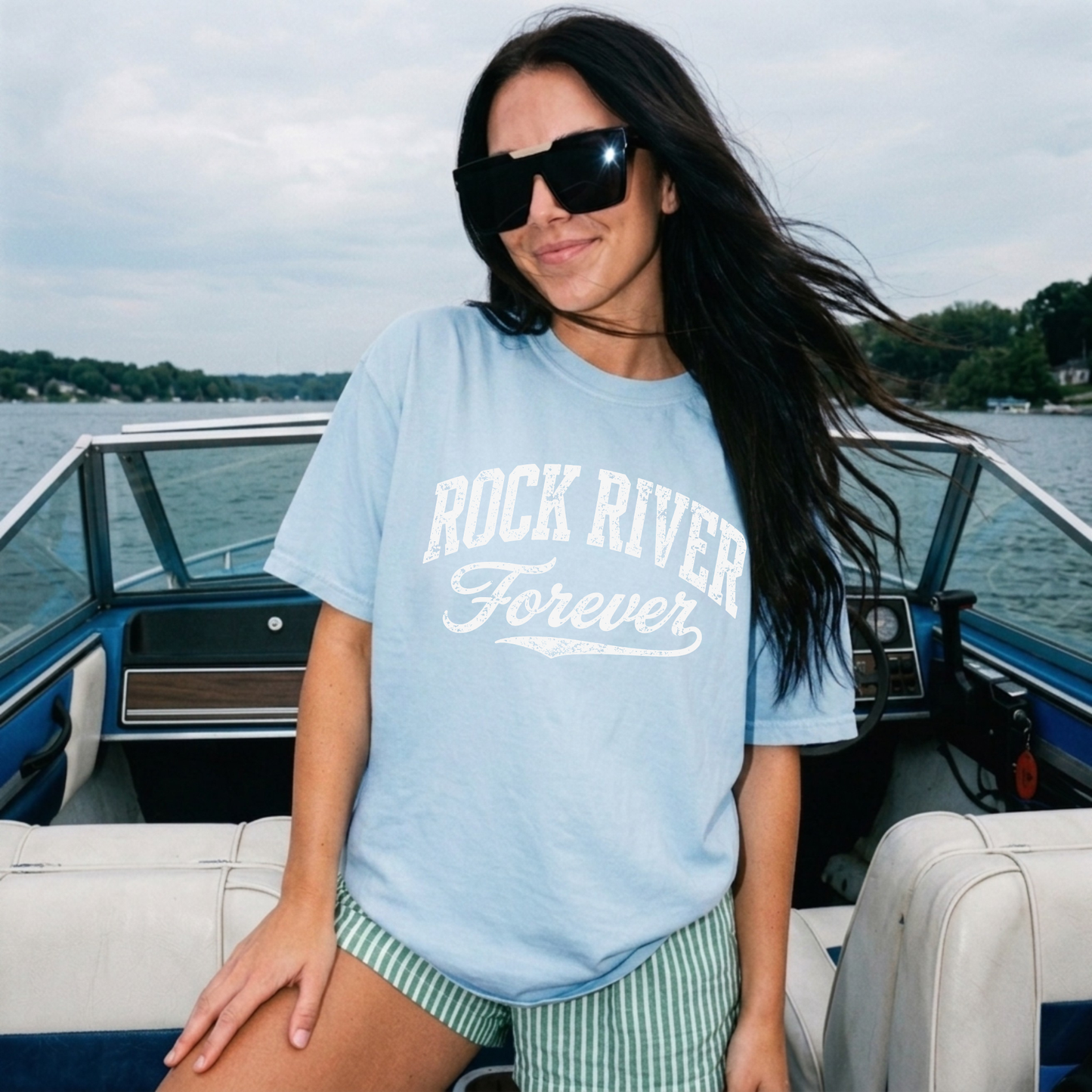 chambray comfort colors rock river forever shirt boat outfit
