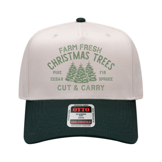 Farm Fresh Christmas Trees Hat – Cut & Carry Holiday Trucker Hat