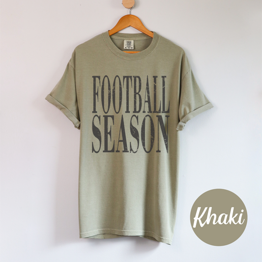 Distressed Football Season Tee Shirt