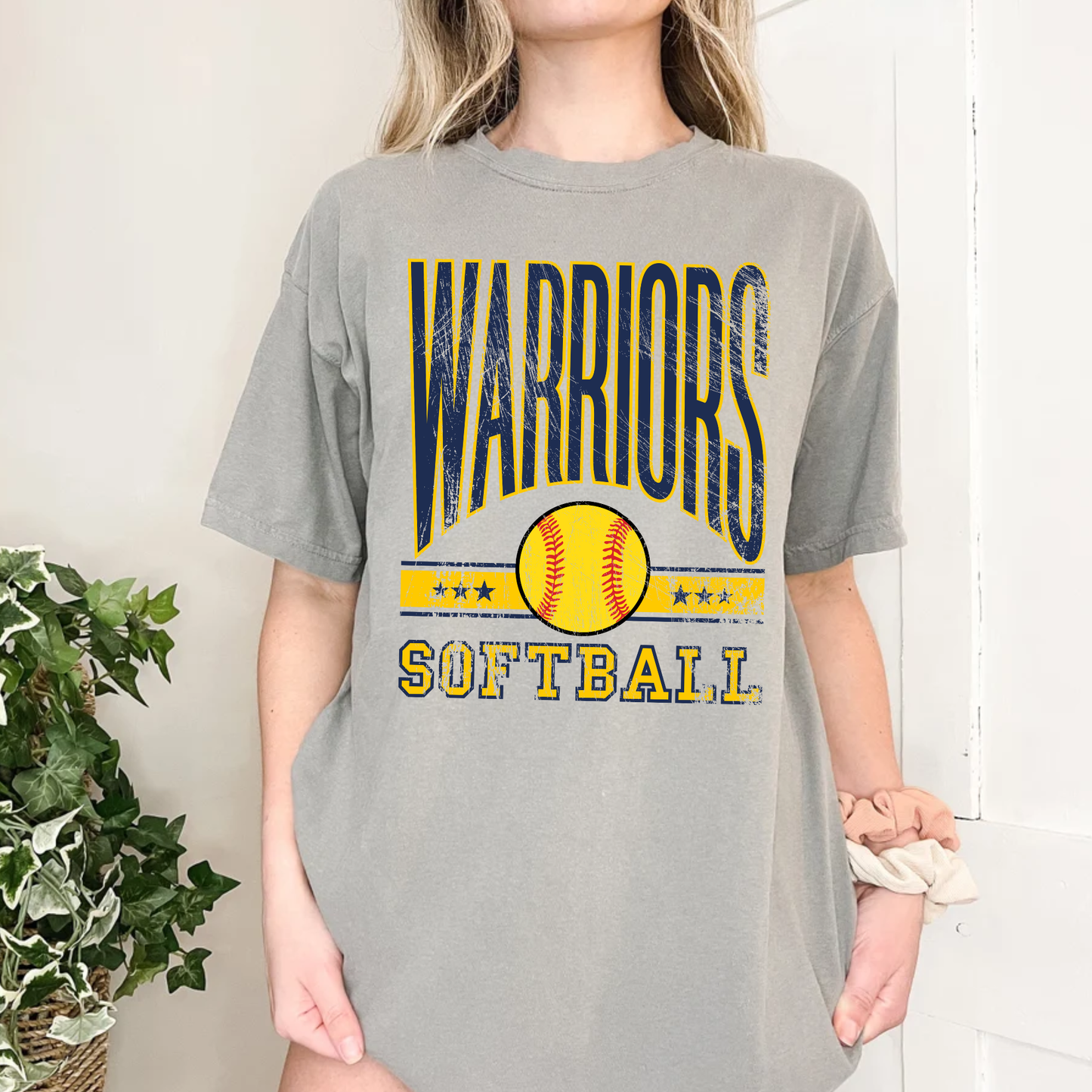 Warriors Softball Vintage Graphic T-Shirt