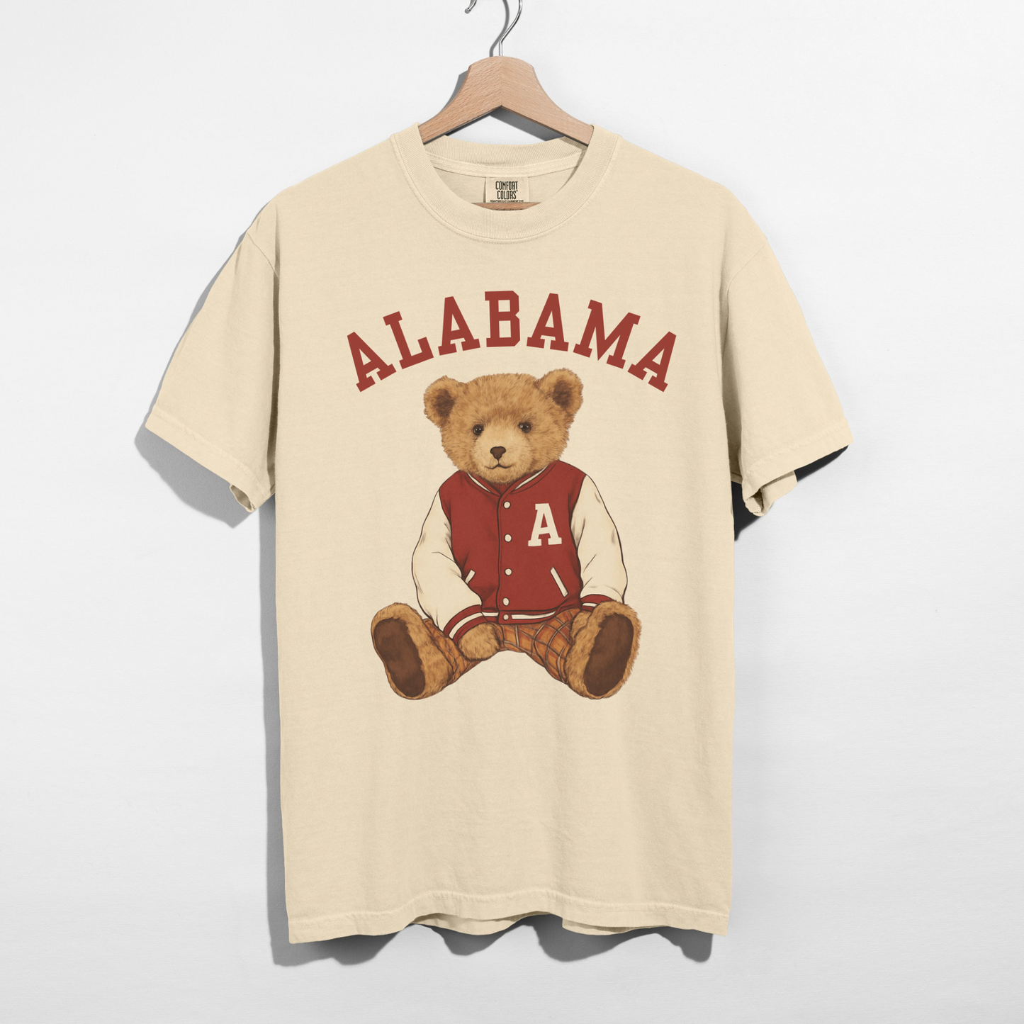 Alabama Teddy Bear Graphic Tee – Vintage Collegiate Gameday Shirt