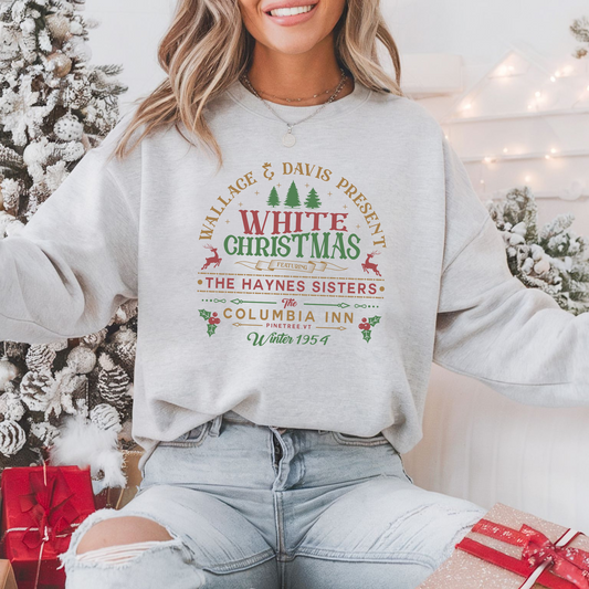 White Christmas Peace Good Crewneck Sweatshirt