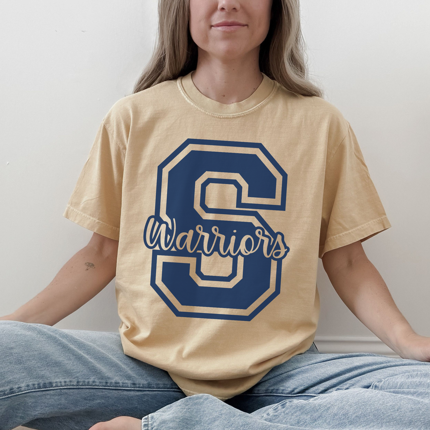 Warriors Collegiate “S” T-Shirt | Game Day Graphic Tee