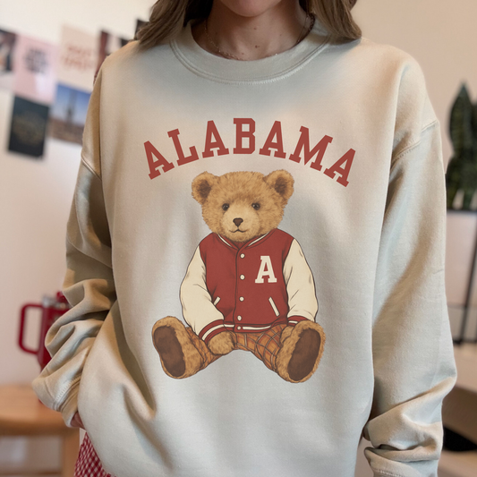 Alabama Teddy Bear Crewneck Sweatshirt