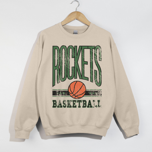 Rockets Basketball Crewneck Sweatshirt | Game Day Spirit Wear