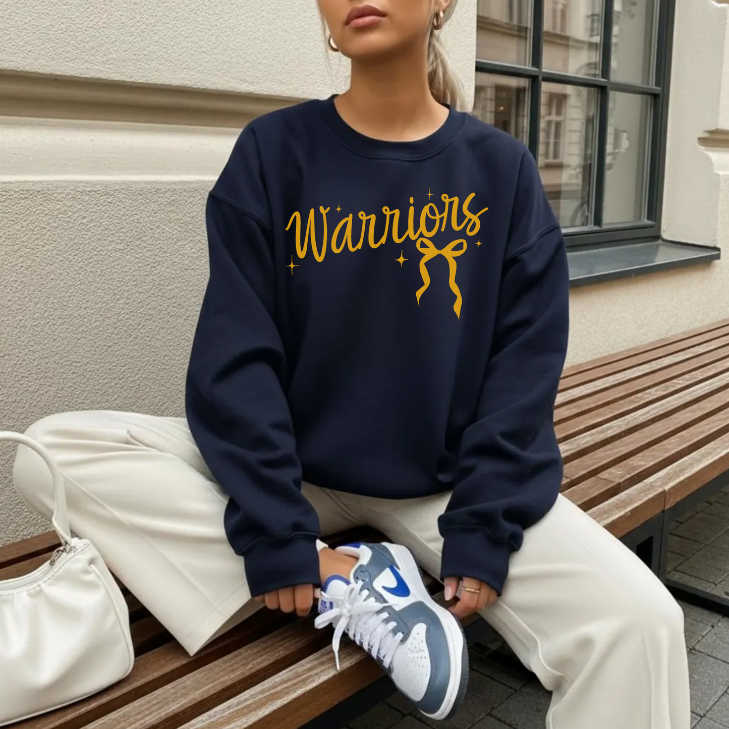 Warriors Bow Crewneck Sweatshirt | Game Day Spirit Wear