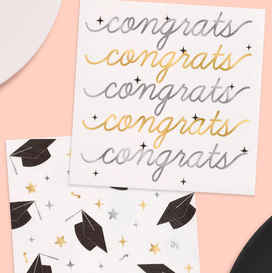 3 ply paper grad napkins for drink table setup