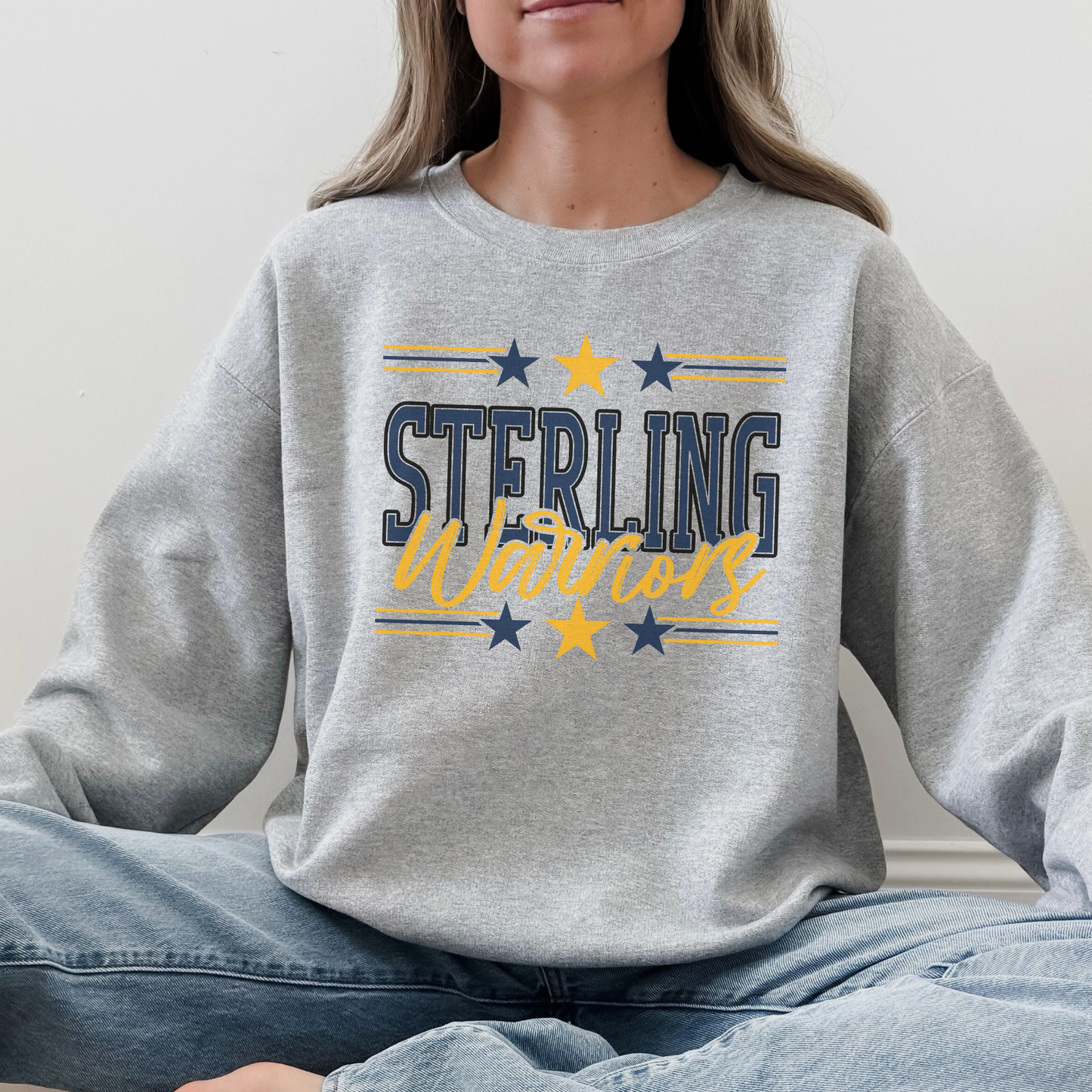 Sterling Warriors Star Crewneck | Local Game Day Sweatshirt