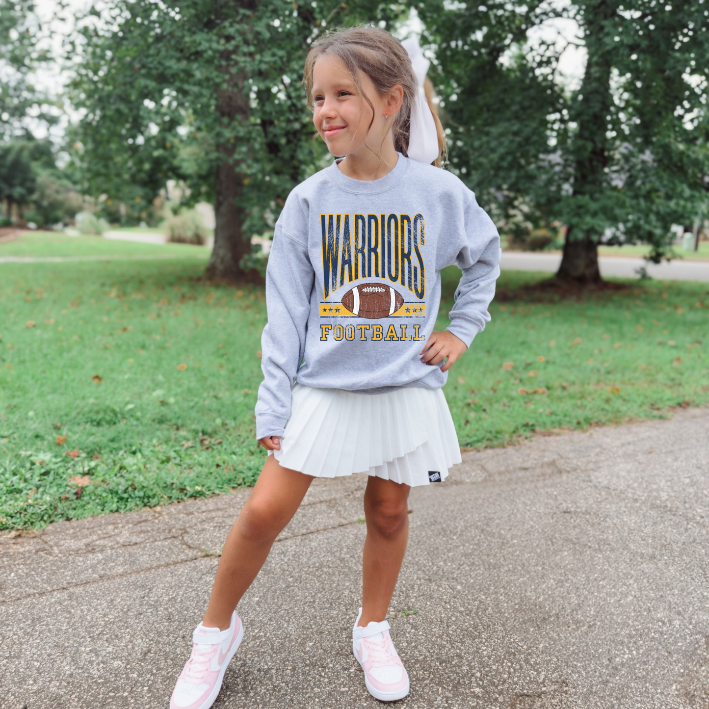 Youth Warriors Football Sweatshirt – Classic Fit Crewneck