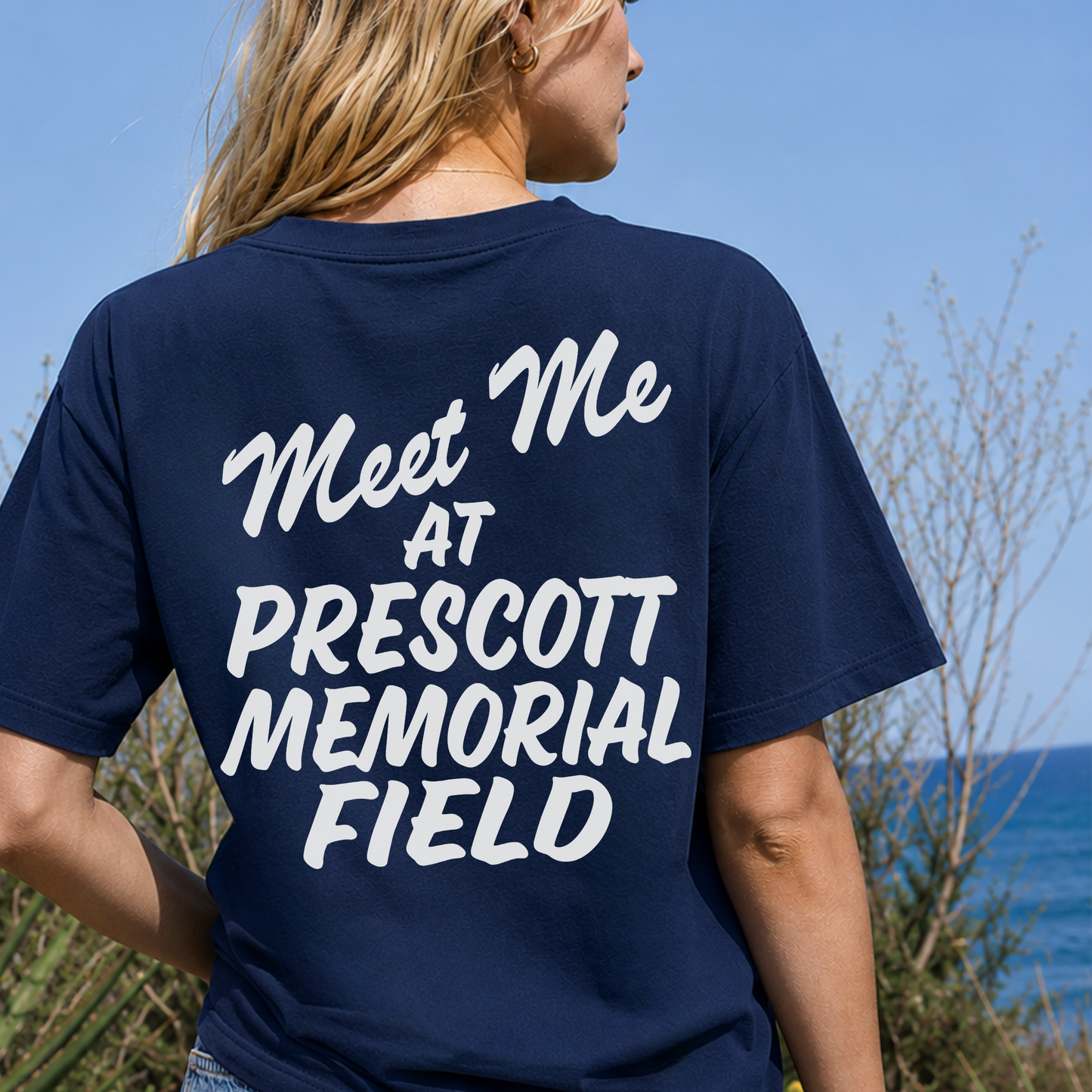Meet Me at Prescott Memorial Field Navy T-Shirt
